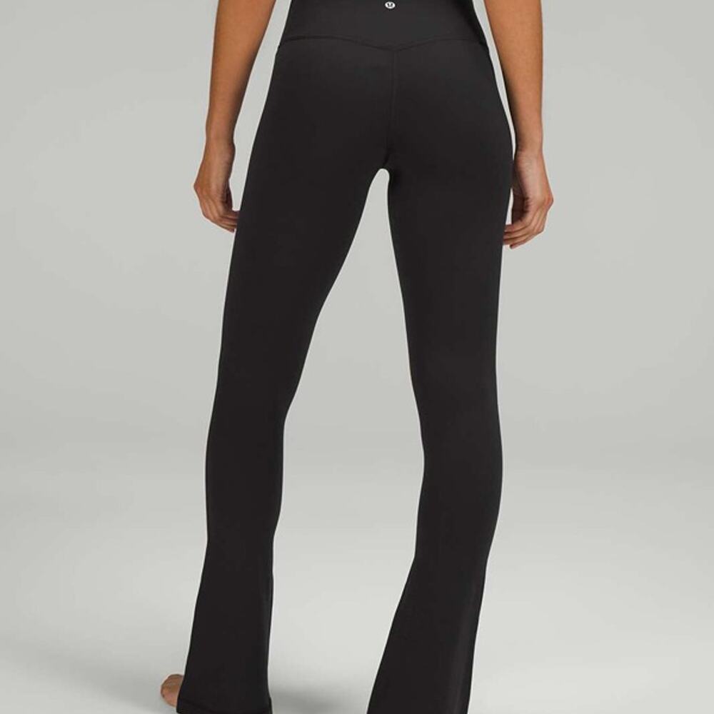 Lululemon Align High Rise Mini Flare Pant 32 Black Nulu Yoga Leggings Size 2
